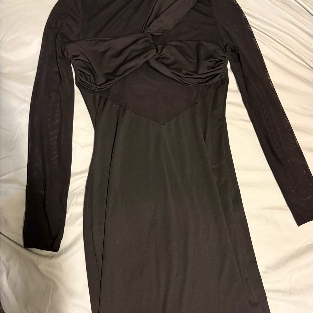 SHEIN Black Longsleeve BodyCon Dress Size Large Worn Once